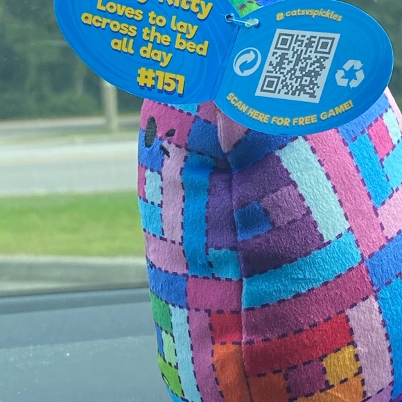 6” Quilty Kitty CvP Cat Bean Bag 6” Cats vs Pickles Plush CVP Chonks 151 Beanie - Picture 2 of 2